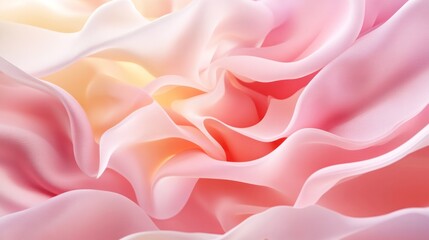 Obraz premium Delicate, flowing fabric textures in soft pinks and peaches.