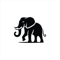 Obraz premium Elegant Elephant Vector Illustration – Wildlife Graphic Design