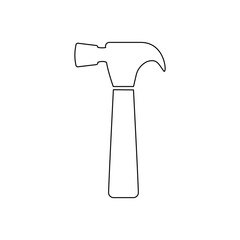 Hammer icon isolate on transparent background.