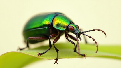 Fototapeta premium green bug on a leaf