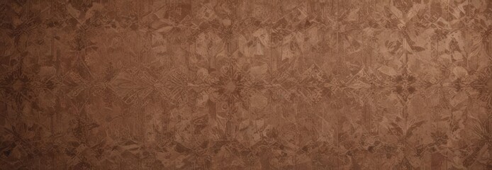 Faded brown wallpaper with intricate geometric design, peeling edges , texture, chic, peel