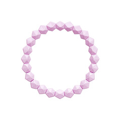 Obraz premium Pastel Pink Geometric Bead Bracelet Mockup - Circular Frame