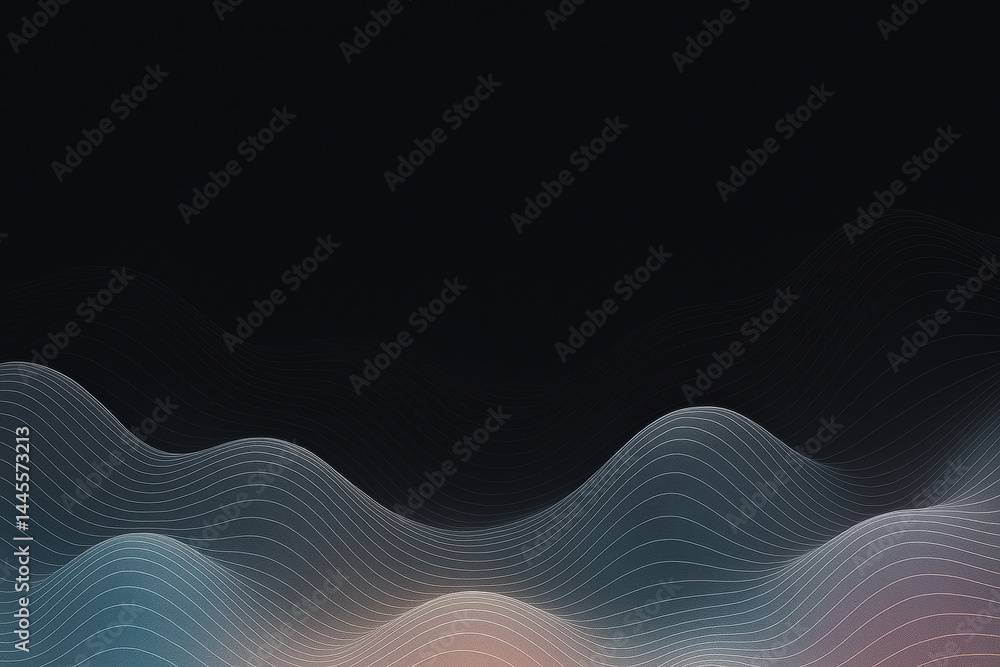 Aufkleber this captivating abstract digital design features elegant soft wireframes that gracefully cascade em