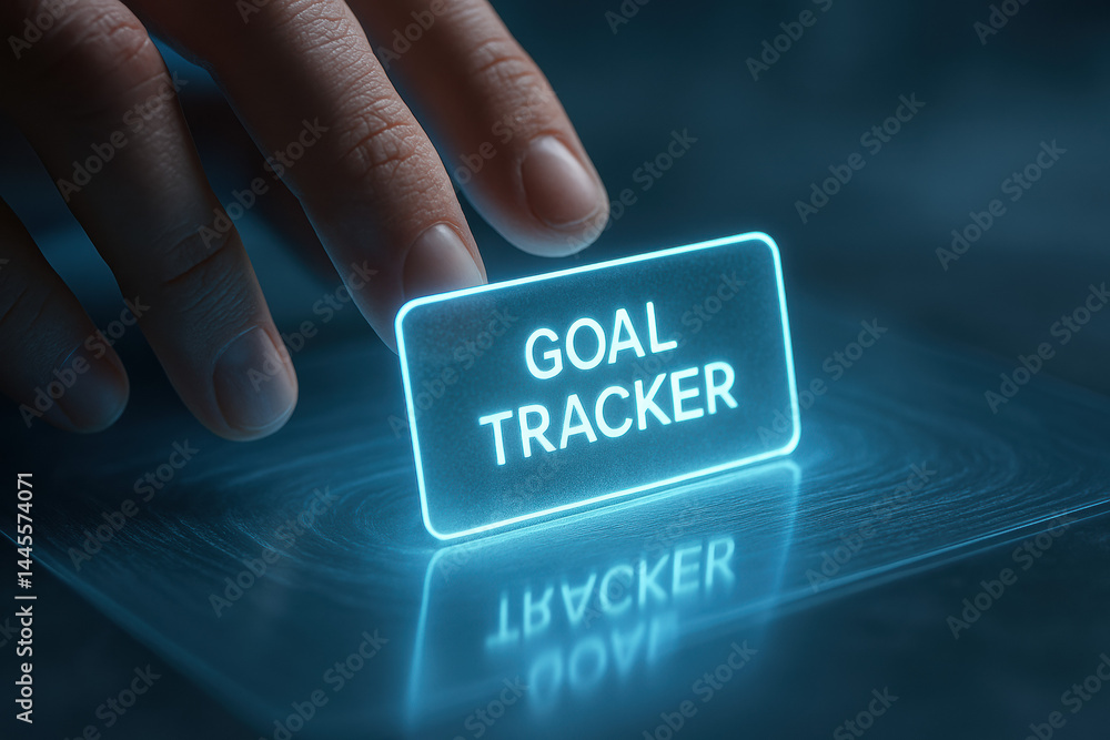 Poster a close-up view fingers tapping a sleek digital interface illustrates strategy and decision-making i