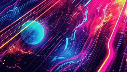 Abstract digital shape or line and technological cyber style particle design connect in surreal electronic shape designing. High tech scenery express mysterious pattern perfect for wallpaper. AIG61.