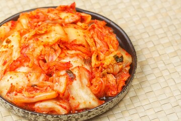Kimci or kimchi is a traditional Korean food in the form of fermented pickled vegetables
