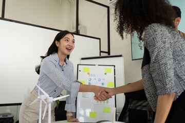 Fototapeta premium Sustainability and ESG collaboration between business professionals