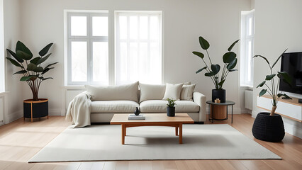 modern living room with sofa