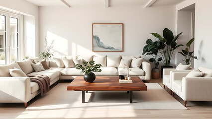 modern living room with sofa