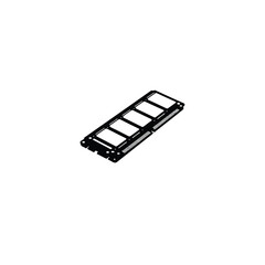 a ssd storage card silhouette on white background