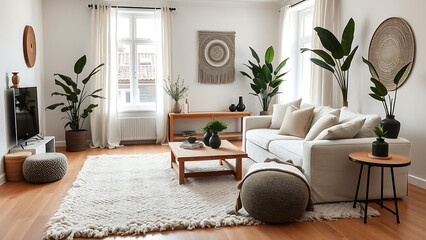 modern living room with sofa
