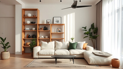 modern living room with sofa