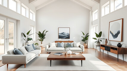 modern living room with modern furniture