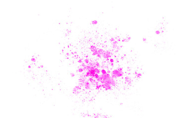 hand painted abstract watercolor texture background design, pink watercolor splash, Isolated on transparent background, PNG	