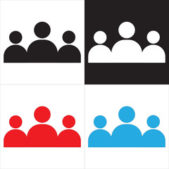 Group of people or group of users or friends icon. vector illustration. EPS 10/AI