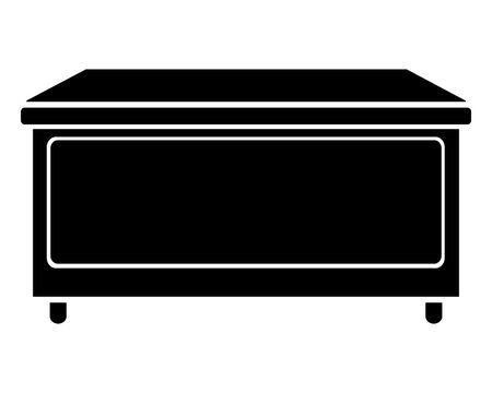 recommend clip art: Table stencil. Classic wooden desk - vector silhouette image for logo, pictogram or stencil. Office desk