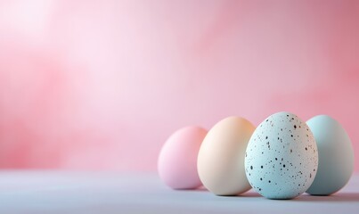 Minimal Easter sale banner template with soft gradient background. AI generated illustration.