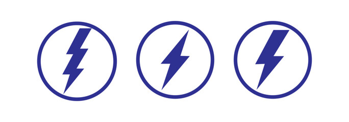 Lightning icon set. electric icon vector. power icon. energy sign
