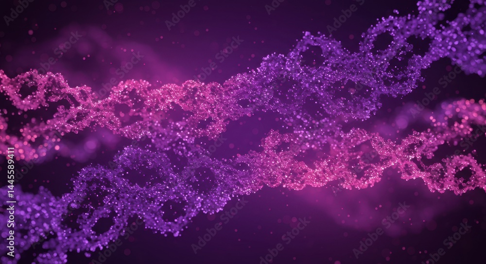 Aufkleber abstract purple and pink particle flow swirls: a digital art creation of dynamic energy and flowing 