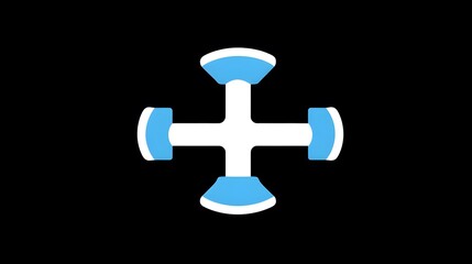 Bicolor Flat Symmetric Water Service Raster Icon for Utilities Websites