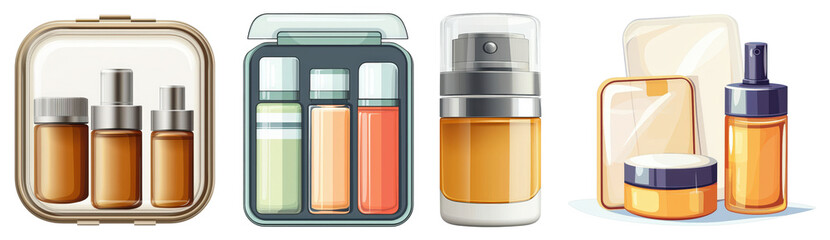 Essential Beauty Products in Clear Packaging for Skincare Routine