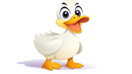 Obraz premium Colorful Duck Cartoon Stock Vector Illustration for Children's Book Covers and Posters