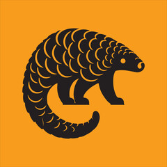 Pangolin vector silhouette 