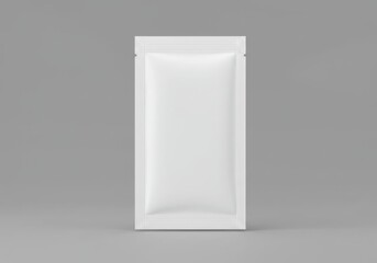 Pouch packaging mockup on grey background