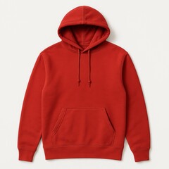 Red Hoodie Design Mockup Template