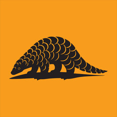 Pangolin vector silhouette 