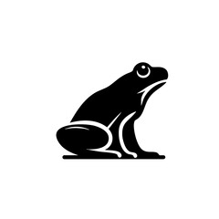 Elegant Frog Silhouette: Nature Icon Design
