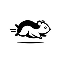 Obraz premium Speedy Hamster: A Cute Rodent Running