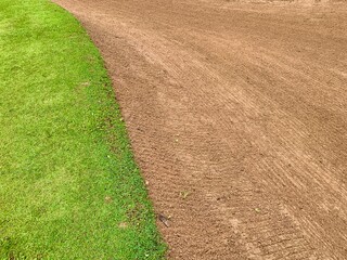 Golf Course Sand Pit Bunkers, green grass surrounding the beautiful sand holes is one of the most challenging obstacles for golfers and adds to the beauty of the golf course.