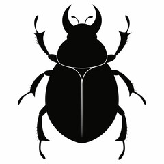 Clean and Bold Dung Beetle Silhouette 