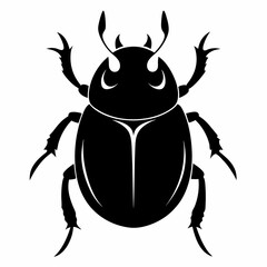 Clean and Bold Dung Beetle Silhouette 