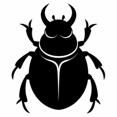 Clean and Bold Dung Beetle Silhouette 