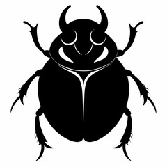 Clean and Bold Dung Beetle Silhouette 