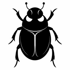Clean and Bold Dung Beetle Silhouette 