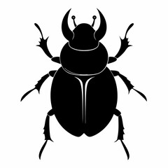 Clean and Bold Dung Beetle Silhouette 