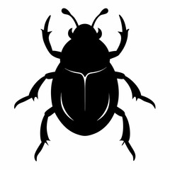 Clean and Bold Dung Beetle Silhouette 