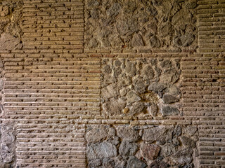 High-resolution texture of an old stone and brick wall, perfect as a rustic background or realistic 3D material for architectural visualization, game design, or digital art projects.