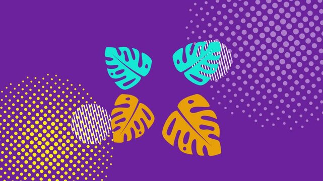 butterfly and leaf on a purple background