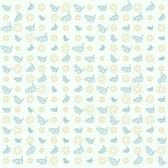 Diving Goggles and Beach Buoy Pattern