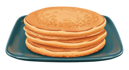 Isolated Stack of Pancakes