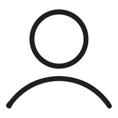 Silhouette user icon on White background. Vector eps 10