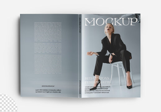 Magazine Cover Mockup Flatlay