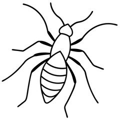 Clean Aphid Outline Illustration
