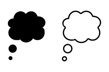 Thought cloud icon set