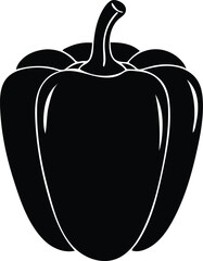 bell pepper silhouette vector icon