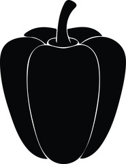bell pepper silhouette vector illustration